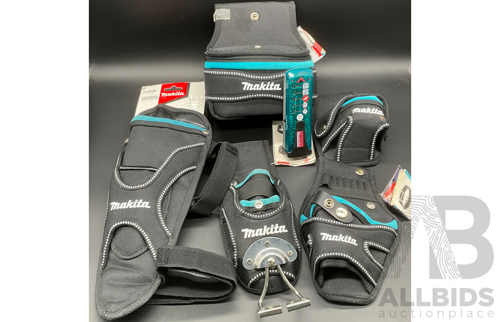 MAKITA Tool Storage Accessories and Detector - Lot of 6