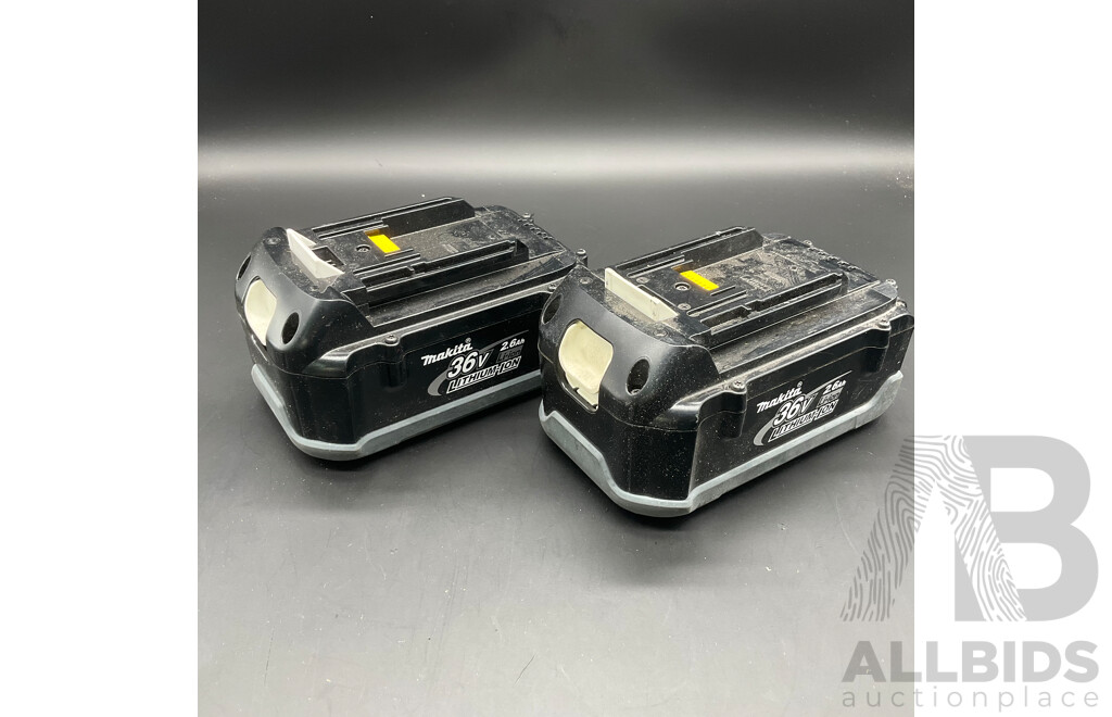 MAKITA 36V 2.6Ah Battery - Lot of 2