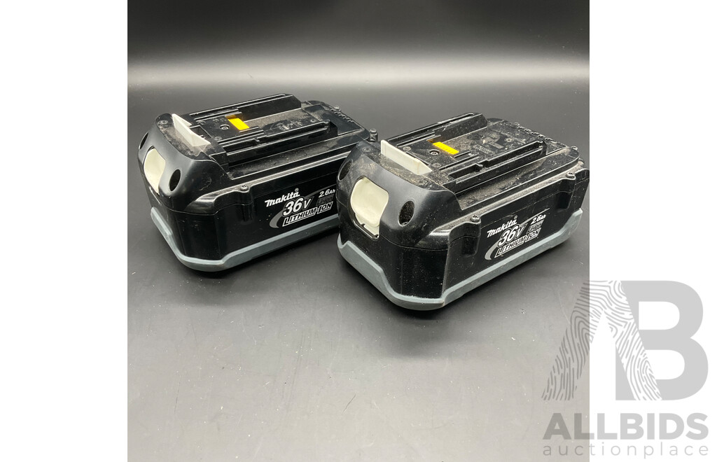 MAKITA 36V 2.6Ah Battery  - Lot of 2