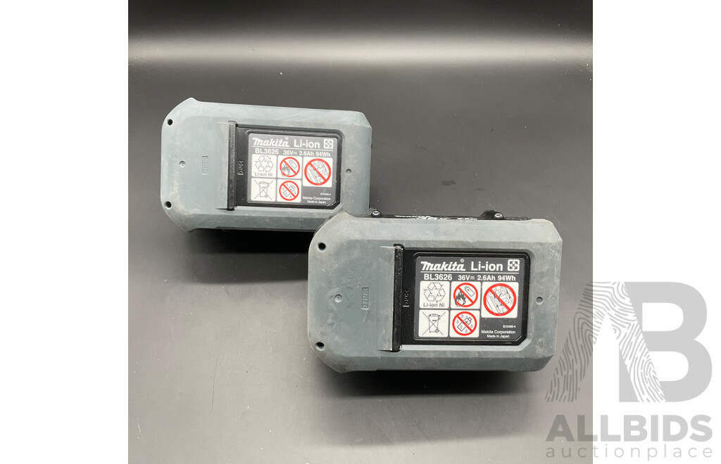 MAKITA 36V 2.6Ah Battery  - Lot of 2