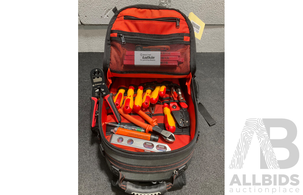 CRESCENT Electrician Apprentice Bag with Assorted Tools and Storage Box