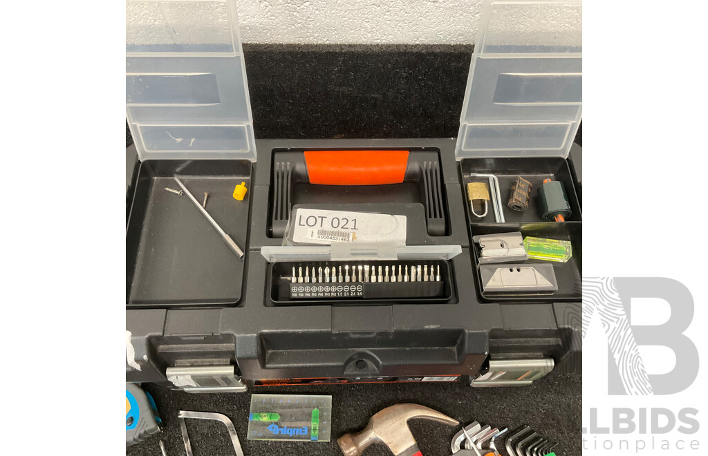 TacTix Storage Box with Assorted Hand Tools