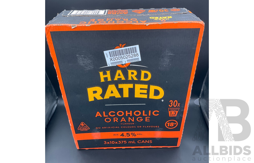 HARD RATED Alcoholic Mix Drinks - Assorted Flavors - Lot of 49