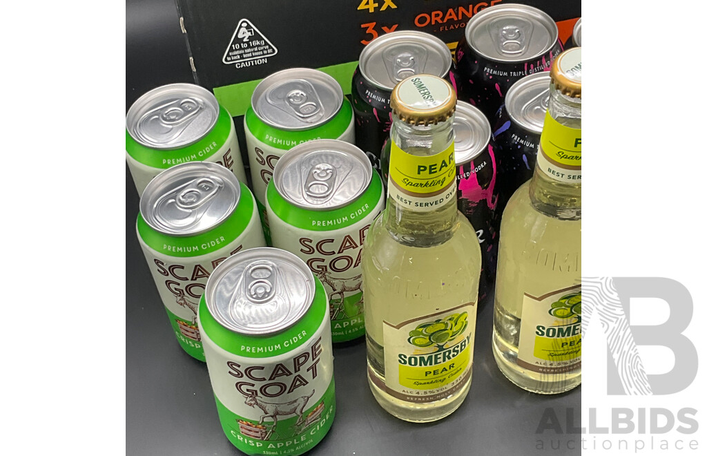 HARD RATED and Others Alcoholic Mix Drinks - Assorted Flavors - Lot of 46