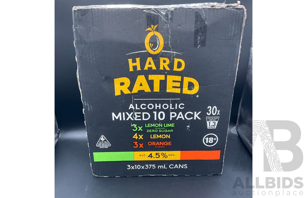 HARD RATED and Others Alcoholic Mix Drinks - Assorted Flavors - Lot of 46