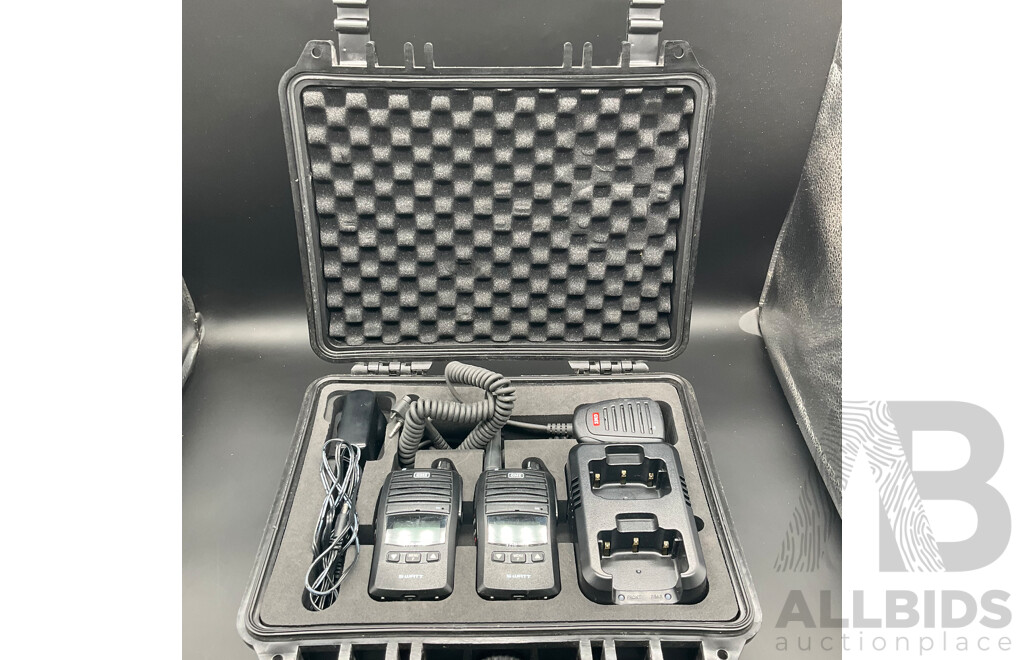 GME UHF CB Handheld Radio Including Accessories - (Twin Pack )