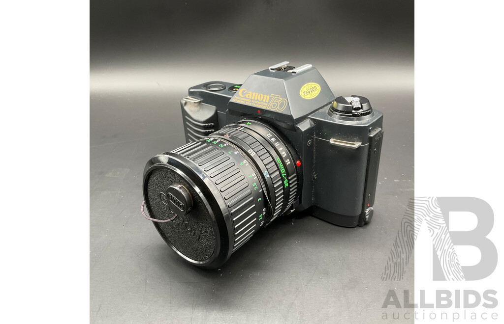 CANON T50 Film Camera with 35-70mm Lens and Cover and TOKINA SD 70-210mm Lens