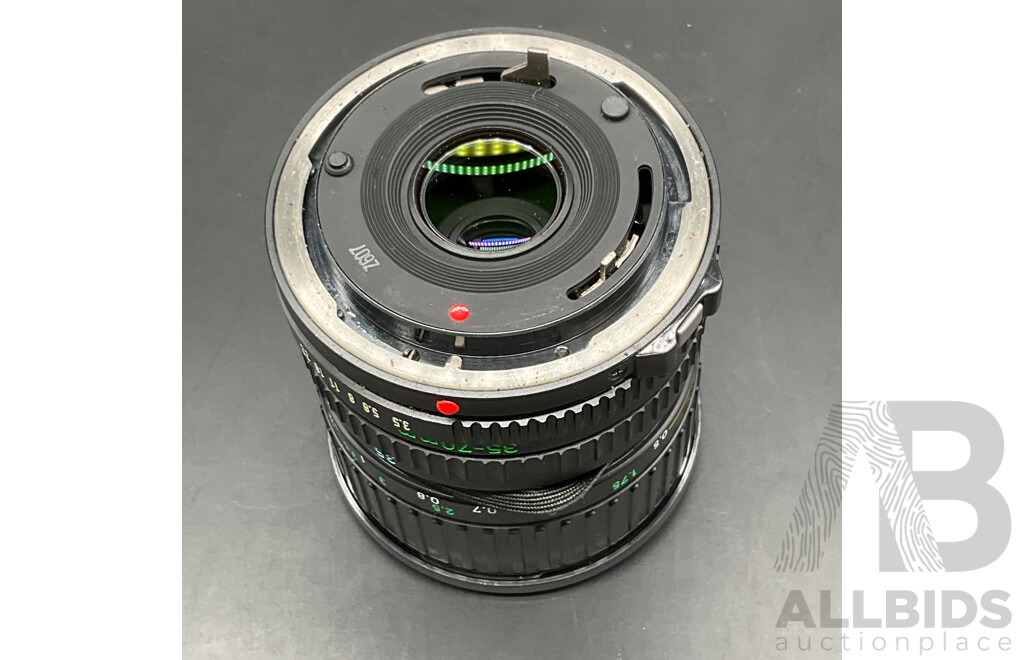 CANON T50 Film Camera with 35-70mm Lens and Cover and TOKINA SD 70-210mm Lens