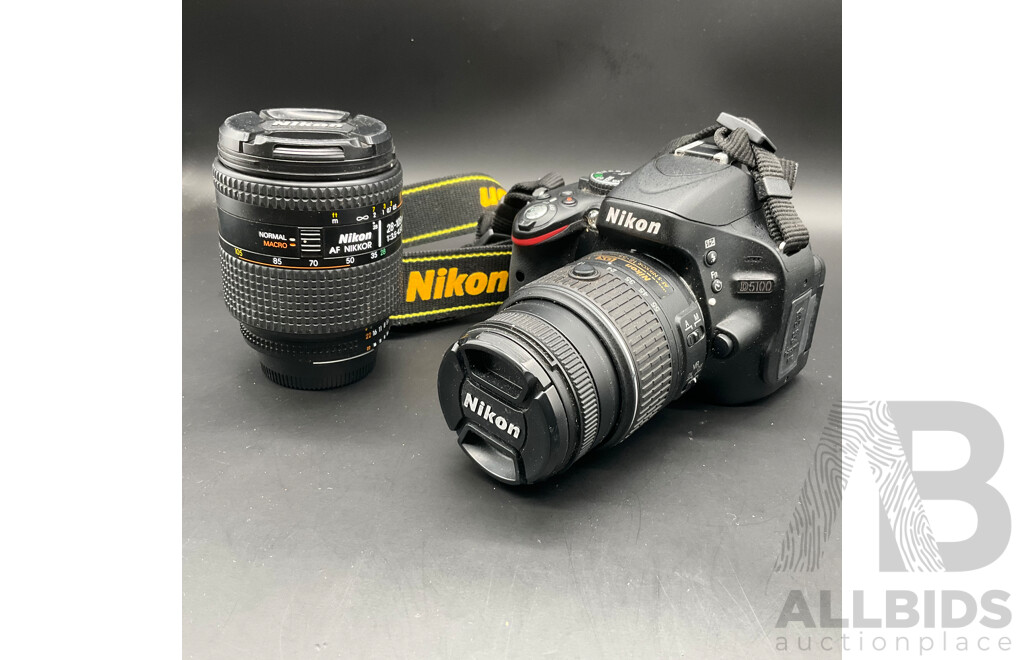 NIKON D5100 Digital SLR Camera with NIKON AF-S DX 18-55mm Lens and NIKON AF 28-105mm Macro Lens