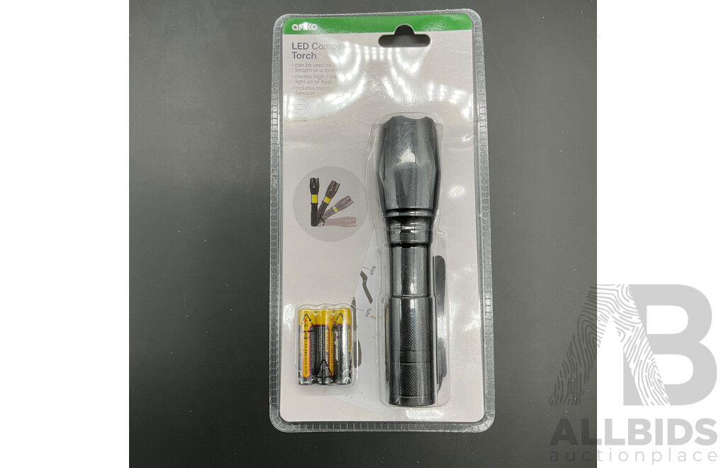 MAKITA 18V Angle Grinder ( DGA504) with 5.0Ah Battery and Battery Charger (DC18RC) and Led Torch  - Lot of 4