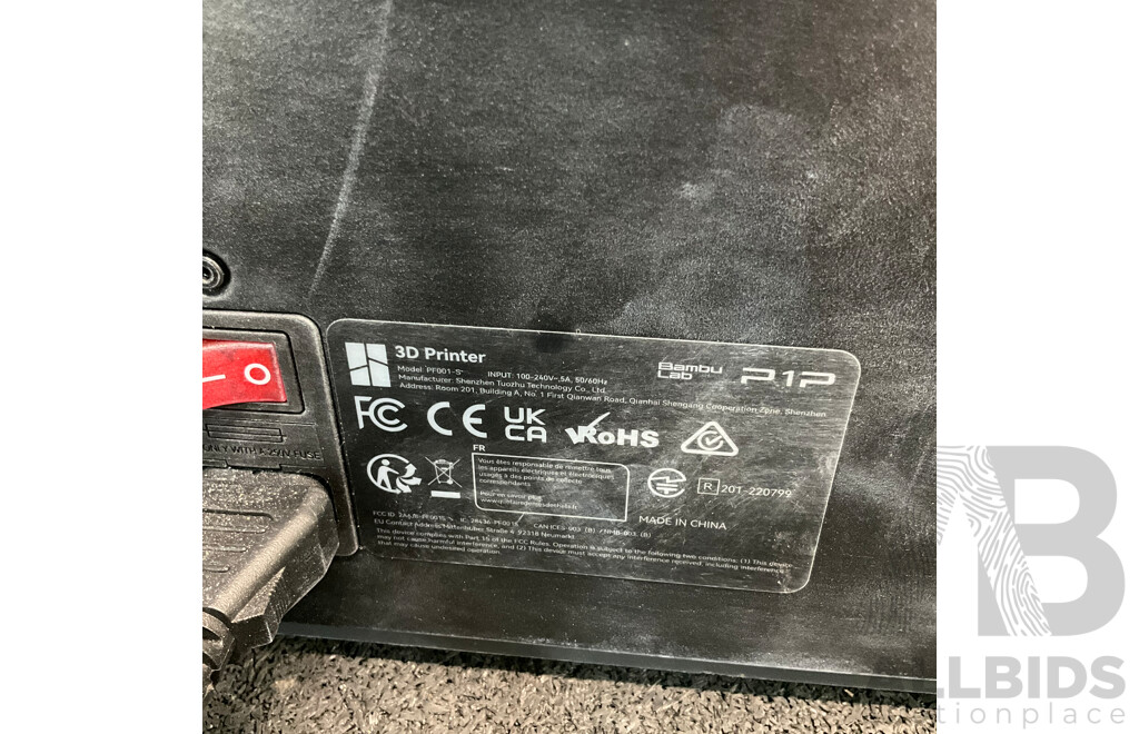 BAMBU LAB P1P 3D Printer (PF001-S)