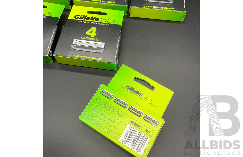 GILLETTE LABS Razor Blade Refills (4 Packs) - Lot of 6
