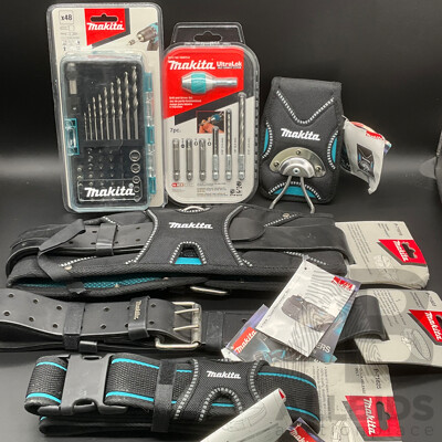 MAKITA Tool Storage Accessories and Drill Bit Sets - Lot of 6