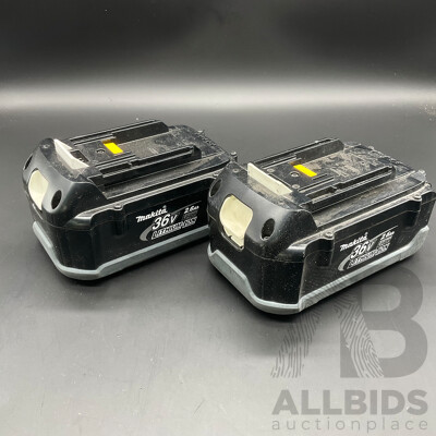MAKITA 36V 2.6Ah Battery  - Lot of 2