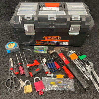 TacTix Storage Box with Assorted Hand Tools