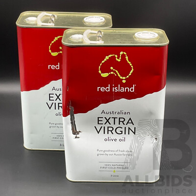 RED ISLAND Australian Extra Virgin Olive Oil 3L - Lot of 2