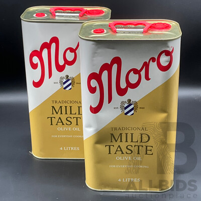 MORO Tradicional Mild Taste Olive Oil 4L - Lot of 2