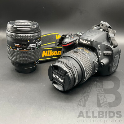 NIKON D5100 Digital SLR Camera with NIKON AF-S DX 18-55mm Lens and NIKON AF 28-105mm Macro Lens