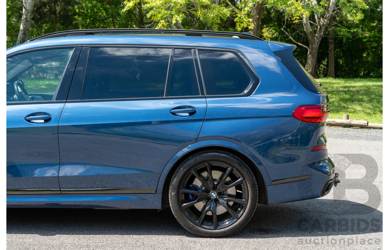 08/2020 BMW X7 M50i (AWD) G07 4d Wagon Phytonic Blue Metallic Twin Turbo V8 4.4L - 7 Seater