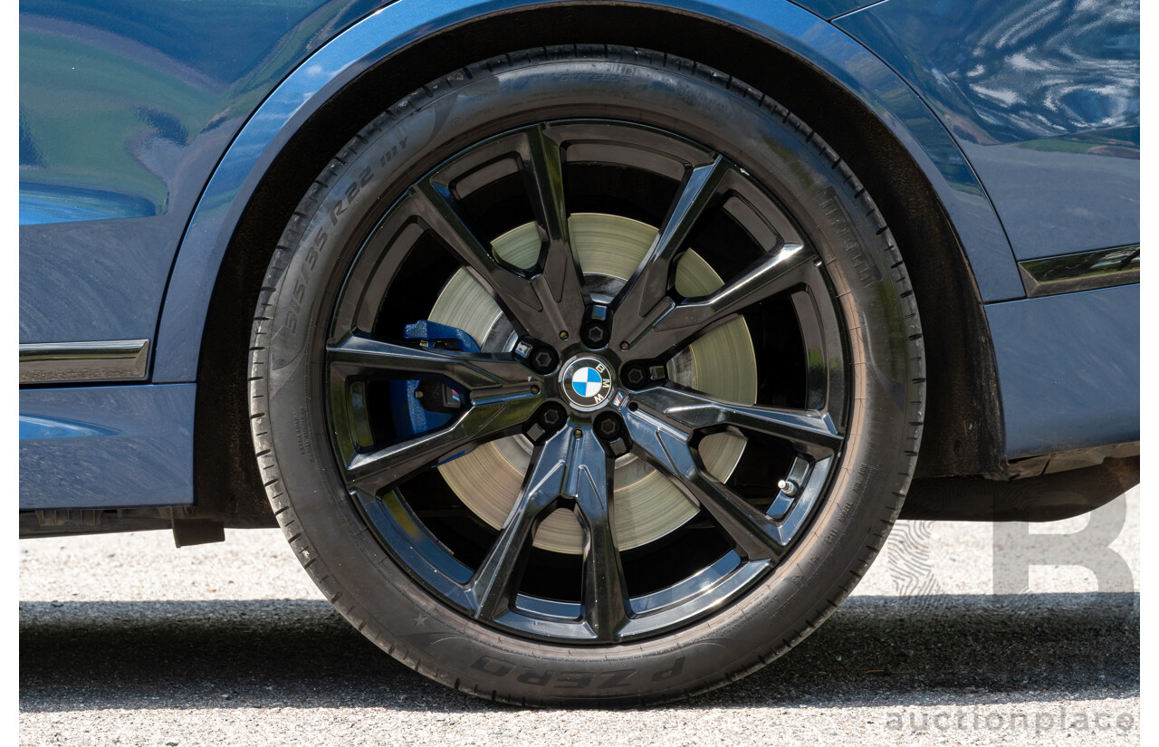 08/2020 BMW X7 M50i (AWD) G07 4d Wagon Phytonic Blue Metallic Twin Turbo V8 4.4L - 7 Seater