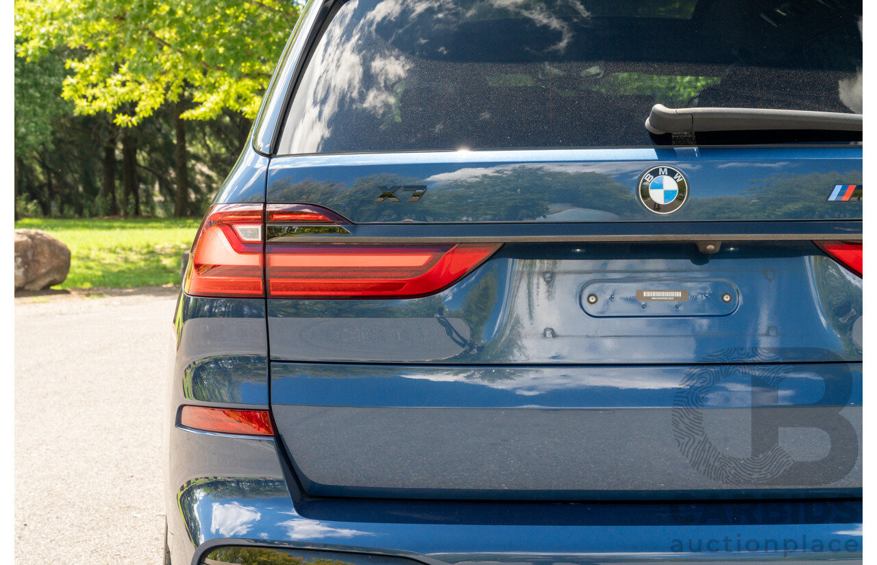 08/2020 BMW X7 M50i (AWD) G07 4d Wagon Phytonic Blue Metallic Twin Turbo V8 4.4L - 7 Seater