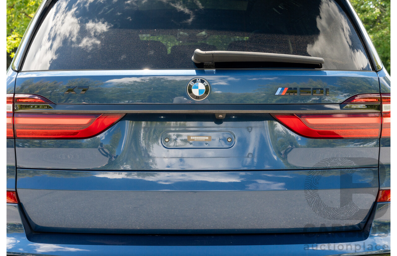 08/2020 BMW X7 M50i (AWD) G07 4d Wagon Phytonic Blue Metallic Twin Turbo V8 4.4L - 7 Seater