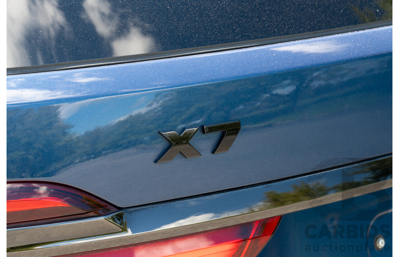 08/2020 BMW X7 M50i (AWD) G07 4d Wagon Phytonic Blue Metallic Twin Turbo V8 4.4L - 7 Seater