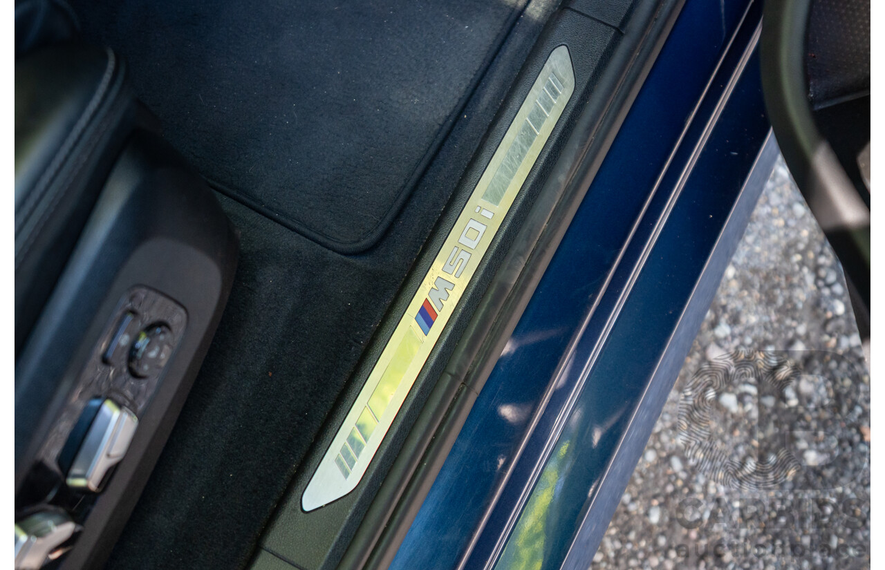 08/2020 BMW X7 M50i (AWD) G07 4d Wagon Phytonic Blue Metallic Twin Turbo V8 4.4L - 7 Seater