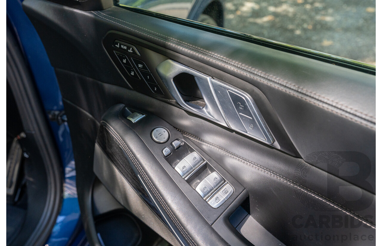 08/2020 BMW X7 M50i (AWD) G07 4d Wagon Phytonic Blue Metallic Twin Turbo V8 4.4L - 7 Seater