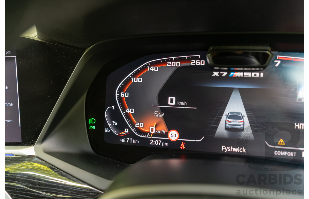 08/2020 BMW X7 M50i (AWD) G07 4d Wagon Phytonic Blue Metallic Twin Turbo V8 4.4L - 7 Seater