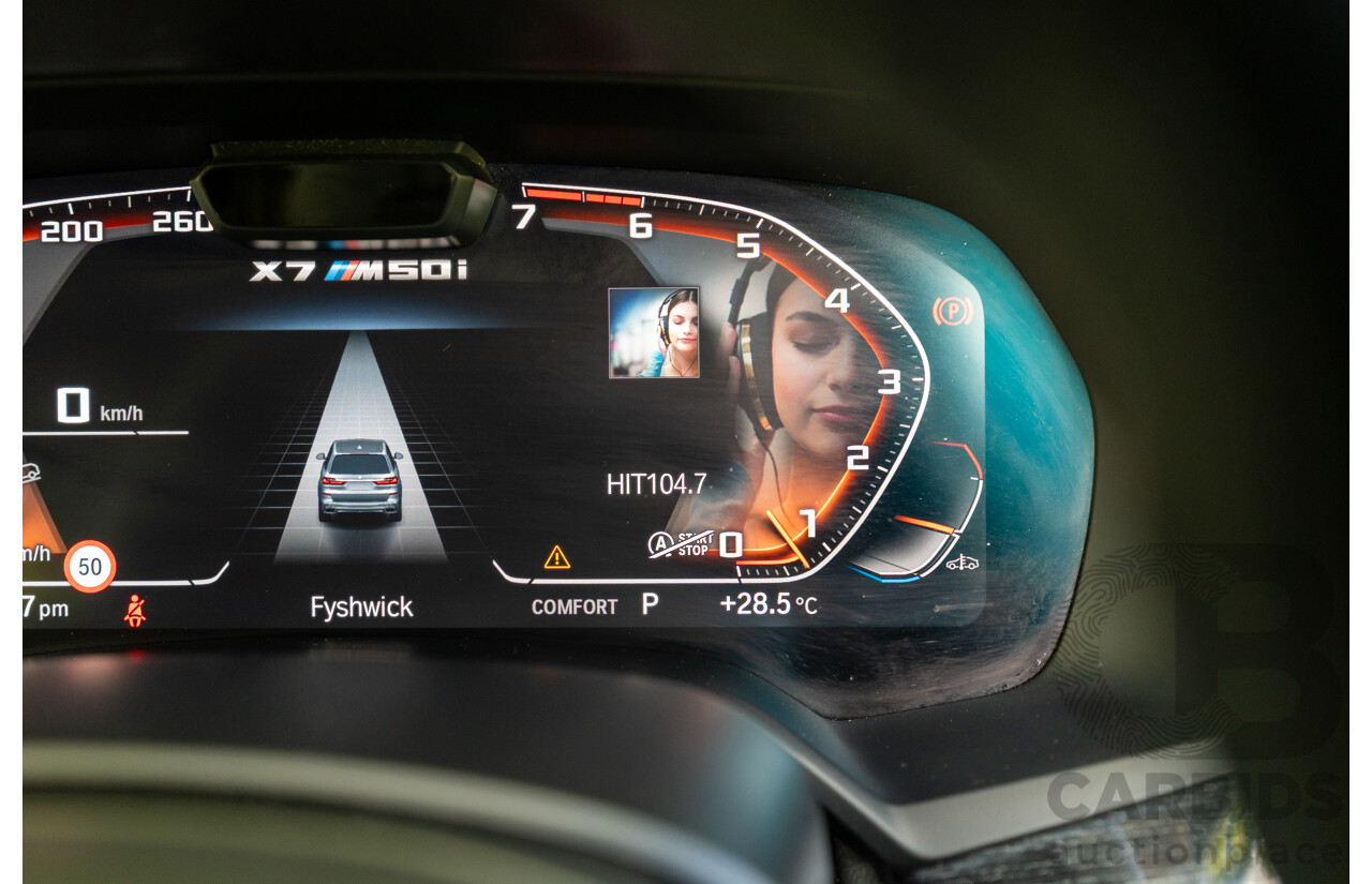 08/2020 BMW X7 M50i (AWD) G07 4d Wagon Phytonic Blue Metallic Twin Turbo V8 4.4L - 7 Seater