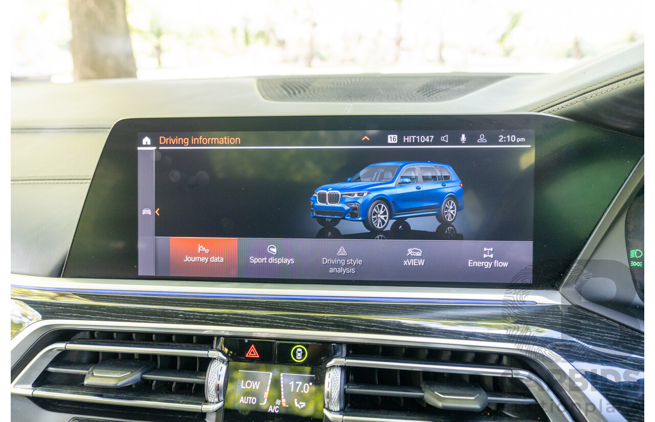 08/2020 BMW X7 M50i (AWD) G07 4d Wagon Phytonic Blue Metallic Twin Turbo V8 4.4L - 7 Seater