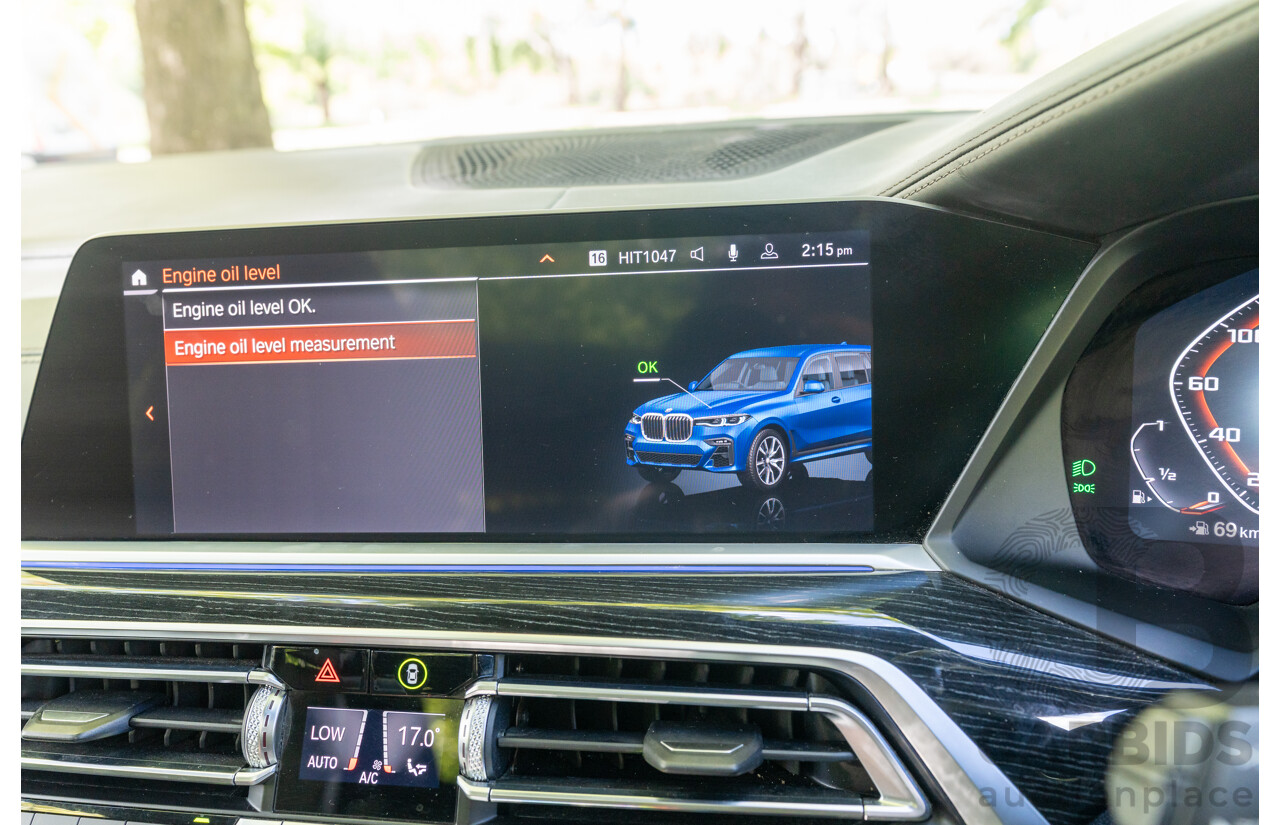 08/2020 BMW X7 M50i (AWD) G07 4d Wagon Phytonic Blue Metallic Twin Turbo V8 4.4L - 7 Seater