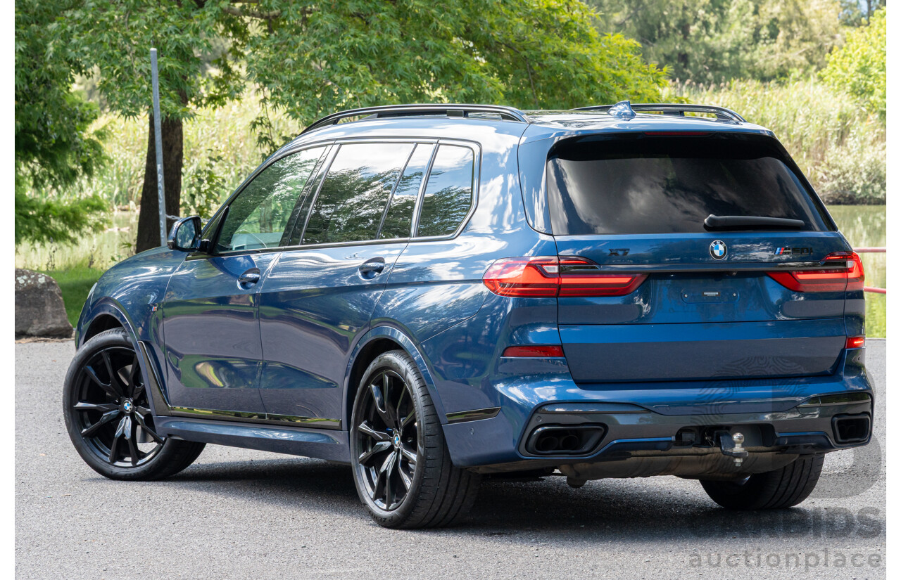 08/2020 BMW X7 M50i (AWD) G07 4d Wagon Phytonic Blue Metallic Twin Turbo V8 4.4L - 7 Seater