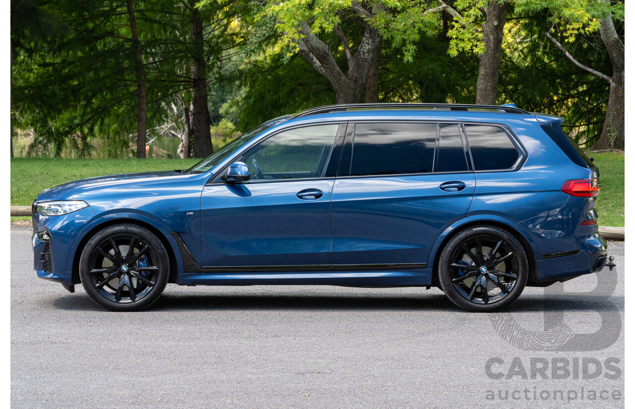 08/2020 BMW X7 M50i (AWD) G07 4d Wagon Phytonic Blue Metallic Twin Turbo V8 4.4L - 7 Seater