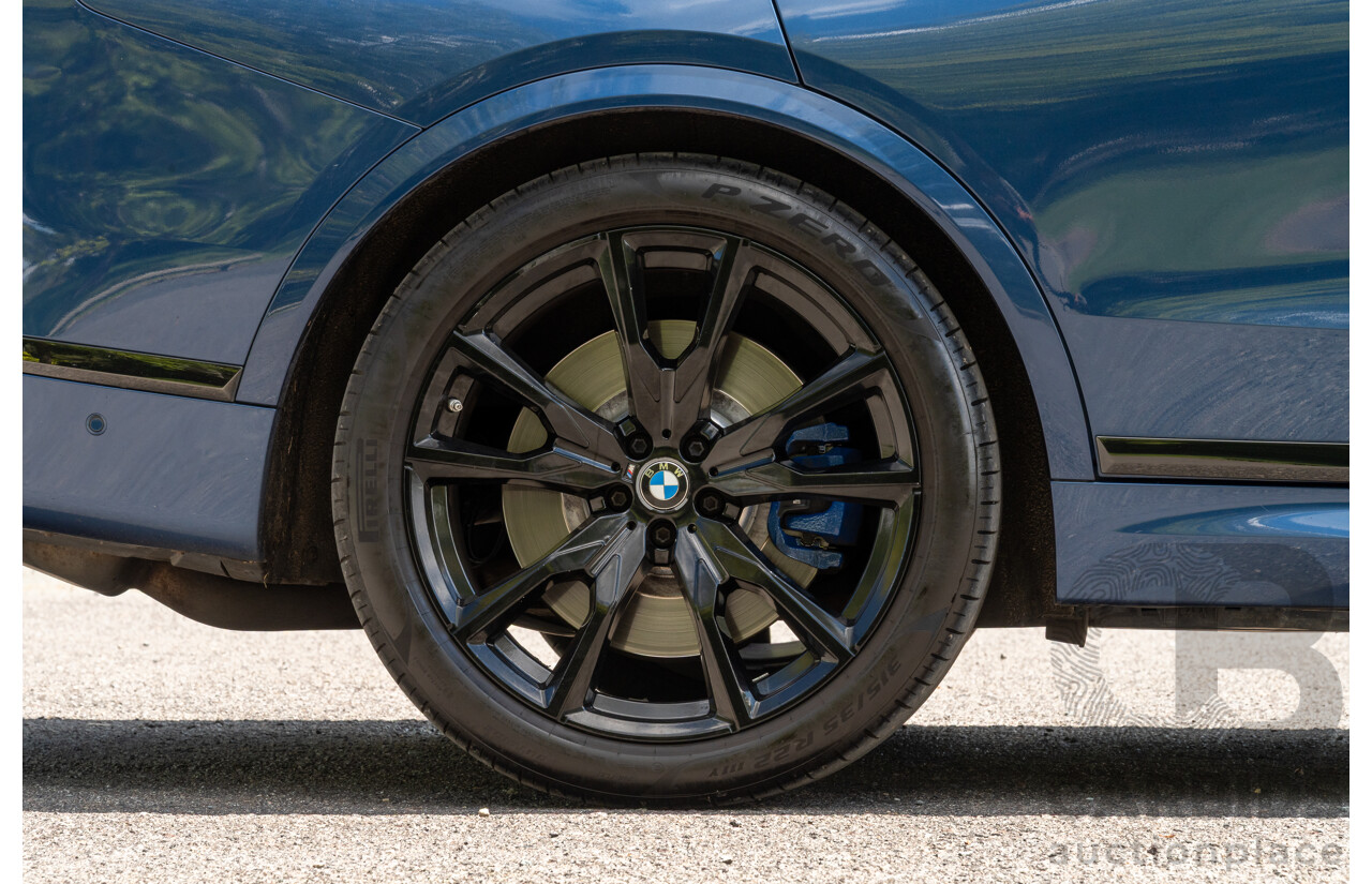 08/2020 BMW X7 M50i (AWD) G07 4d Wagon Phytonic Blue Metallic Twin Turbo V8 4.4L - 7 Seater