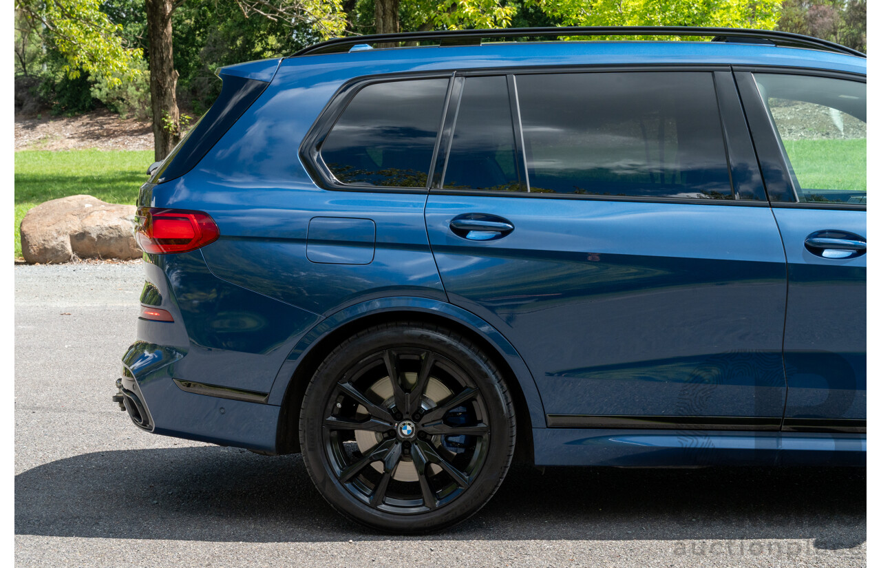 08/2020 BMW X7 M50i (AWD) G07 4d Wagon Phytonic Blue Metallic Twin Turbo V8 4.4L - 7 Seater