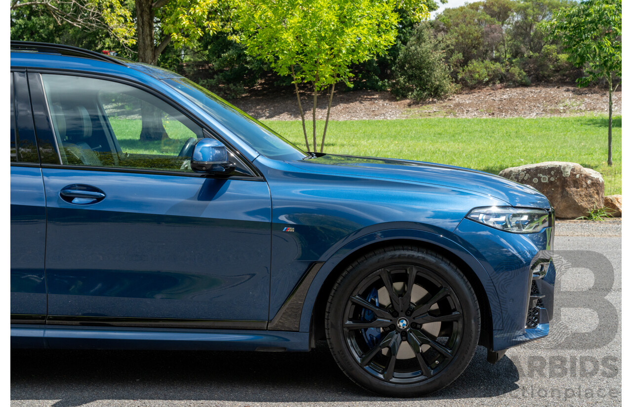 08/2020 BMW X7 M50i (AWD) G07 4d Wagon Phytonic Blue Metallic Twin Turbo V8 4.4L - 7 Seater