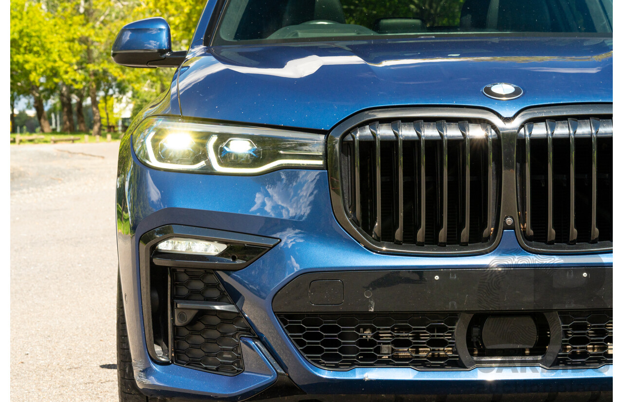 08/2020 BMW X7 M50i (AWD) G07 4d Wagon Phytonic Blue Metallic Twin Turbo V8 4.4L - 7 Seater