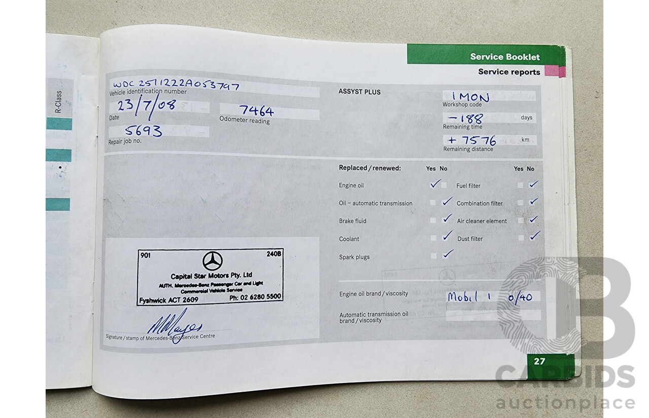 4/2007 Mercedes-Benz R 320 CDI L (awd) 251 4d Wagon Silver 3.0L