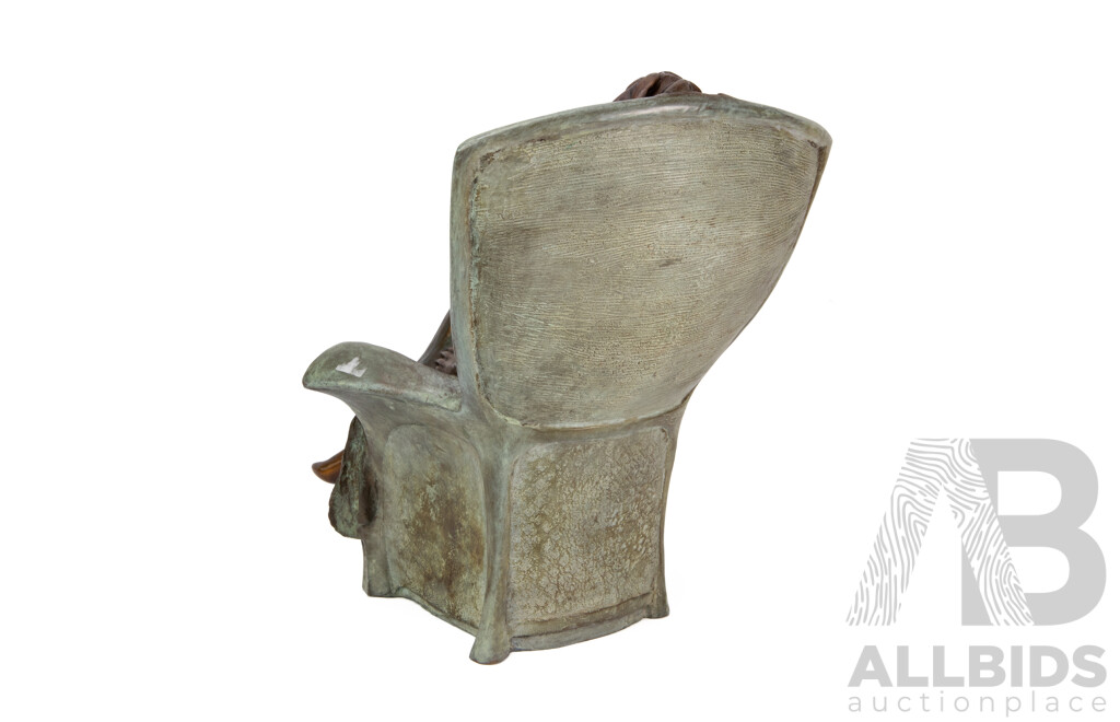 Cast Bronze of a Seated Lady