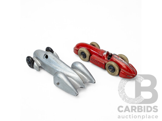 Two Vintage Dinky Toys Diecast Land Speed Vehicles Including Speed of the Wind and Auto Union - 1:43 Scale