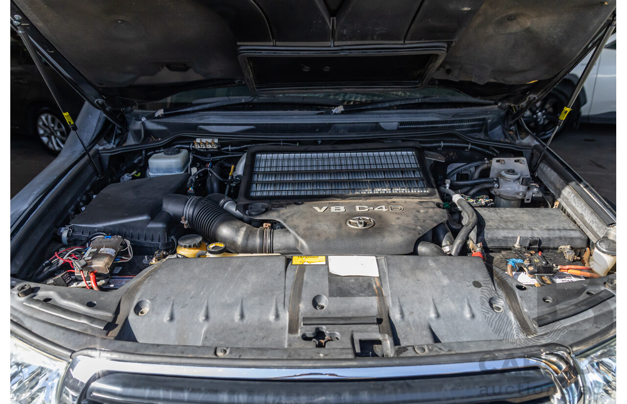 2/2008 Toyota Landcruiser GXL (4x4) VDJ200R 4d Wagon Ebony Black Turbo Diesel V8 4.5L