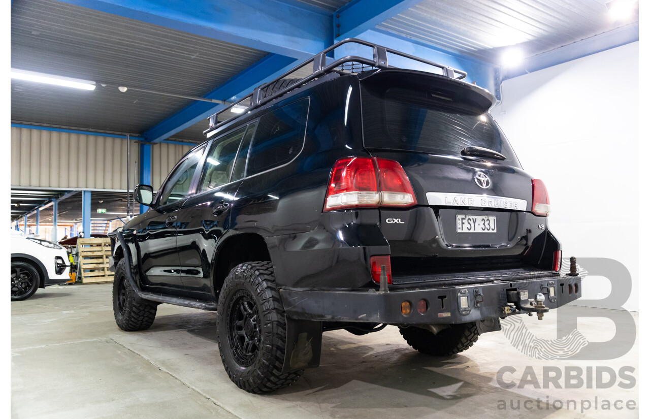 2/2008 Toyota Landcruiser GXL (4x4) VDJ200R 4d Wagon Ebony Black Turbo Diesel V8 4.5L