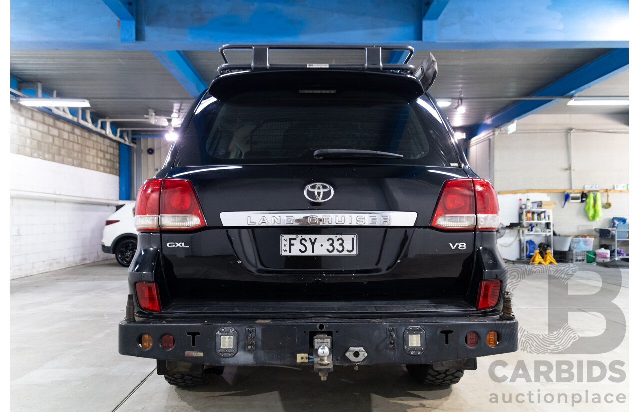 2/2008 Toyota Landcruiser GXL (4x4) VDJ200R 4d Wagon Ebony Black Turbo Diesel V8 4.5L