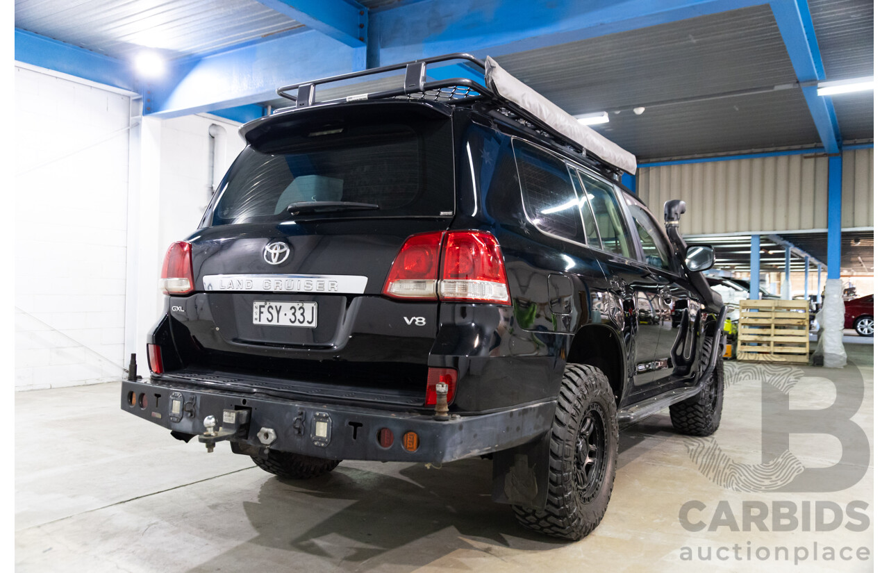2/2008 Toyota Landcruiser GXL (4x4) VDJ200R 4d Wagon Ebony Black Turbo Diesel V8 4.5L