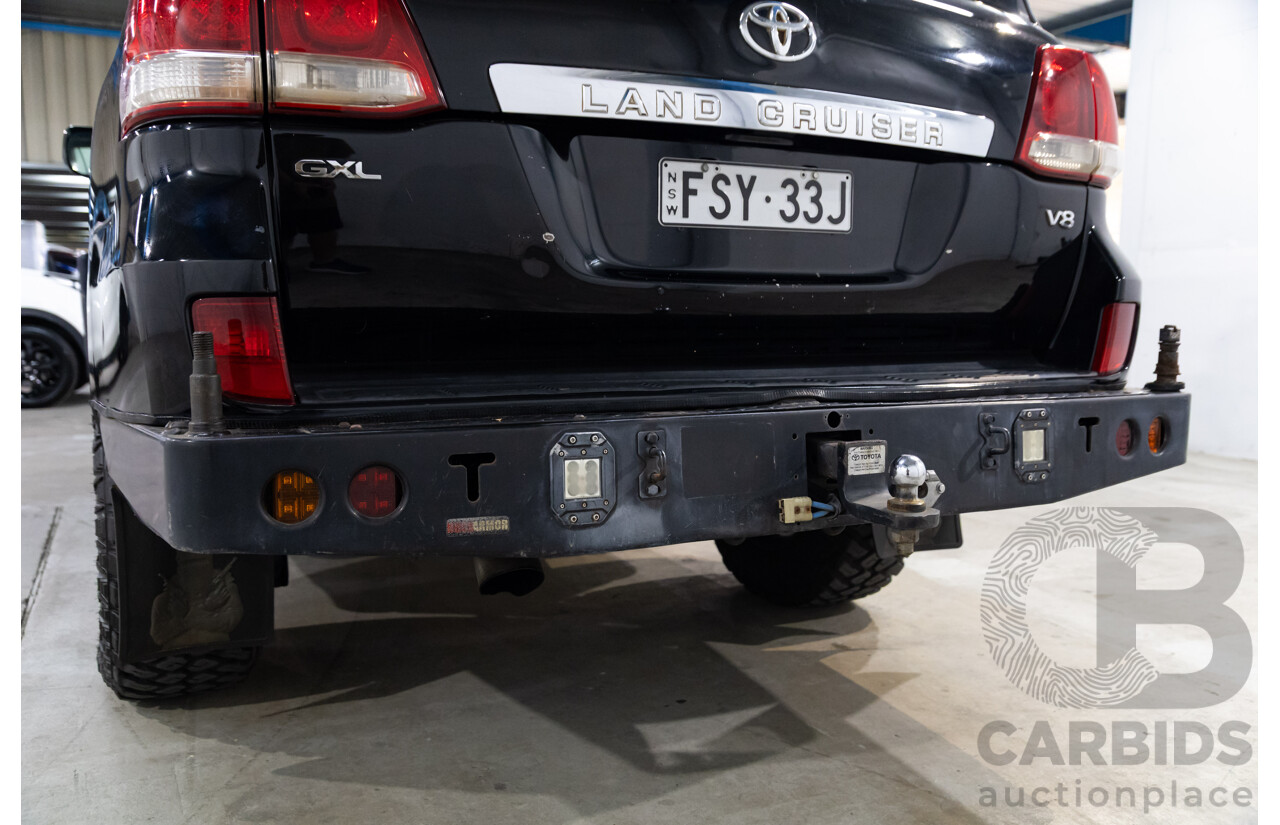 2/2008 Toyota Landcruiser GXL (4x4) VDJ200R 4d Wagon Ebony Black Turbo Diesel V8 4.5L