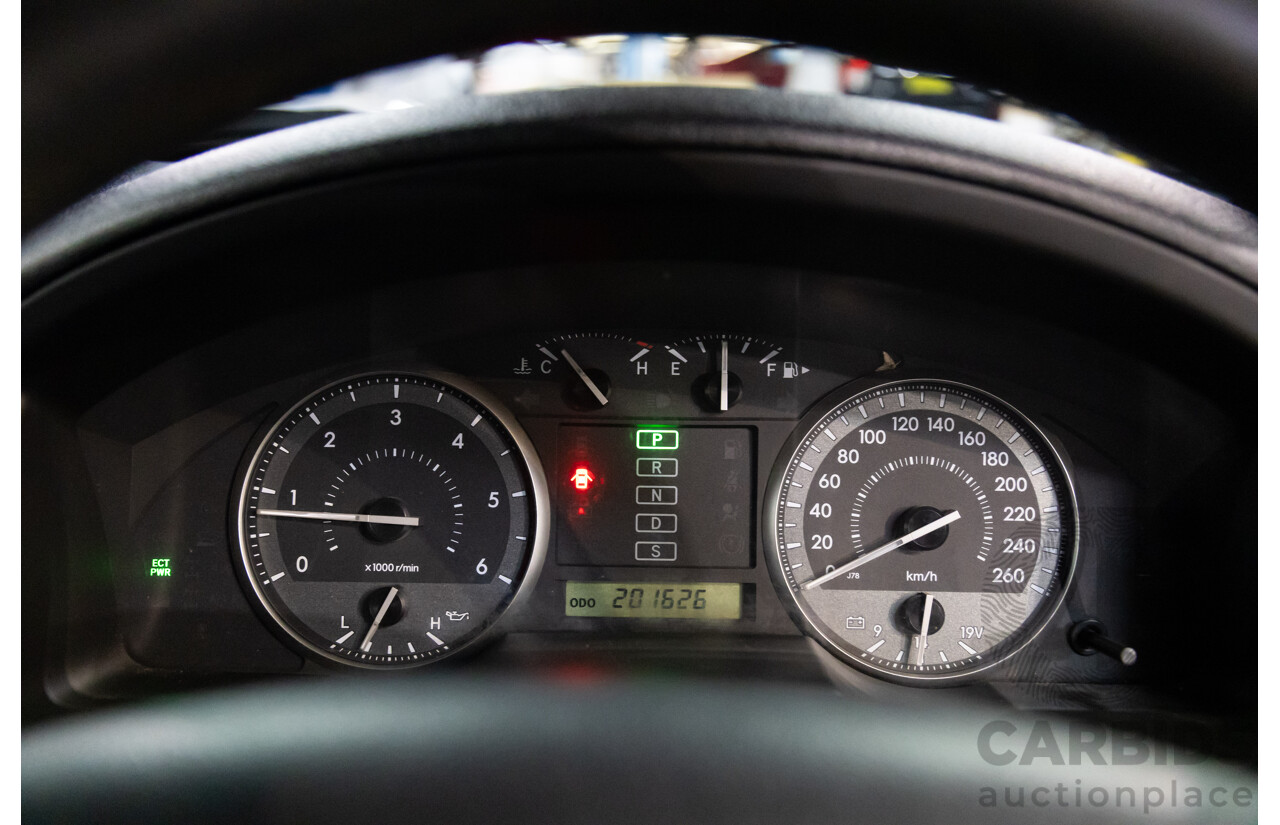 2/2008 Toyota Landcruiser GXL (4x4) VDJ200R 4d Wagon Ebony Black Turbo Diesel V8 4.5L