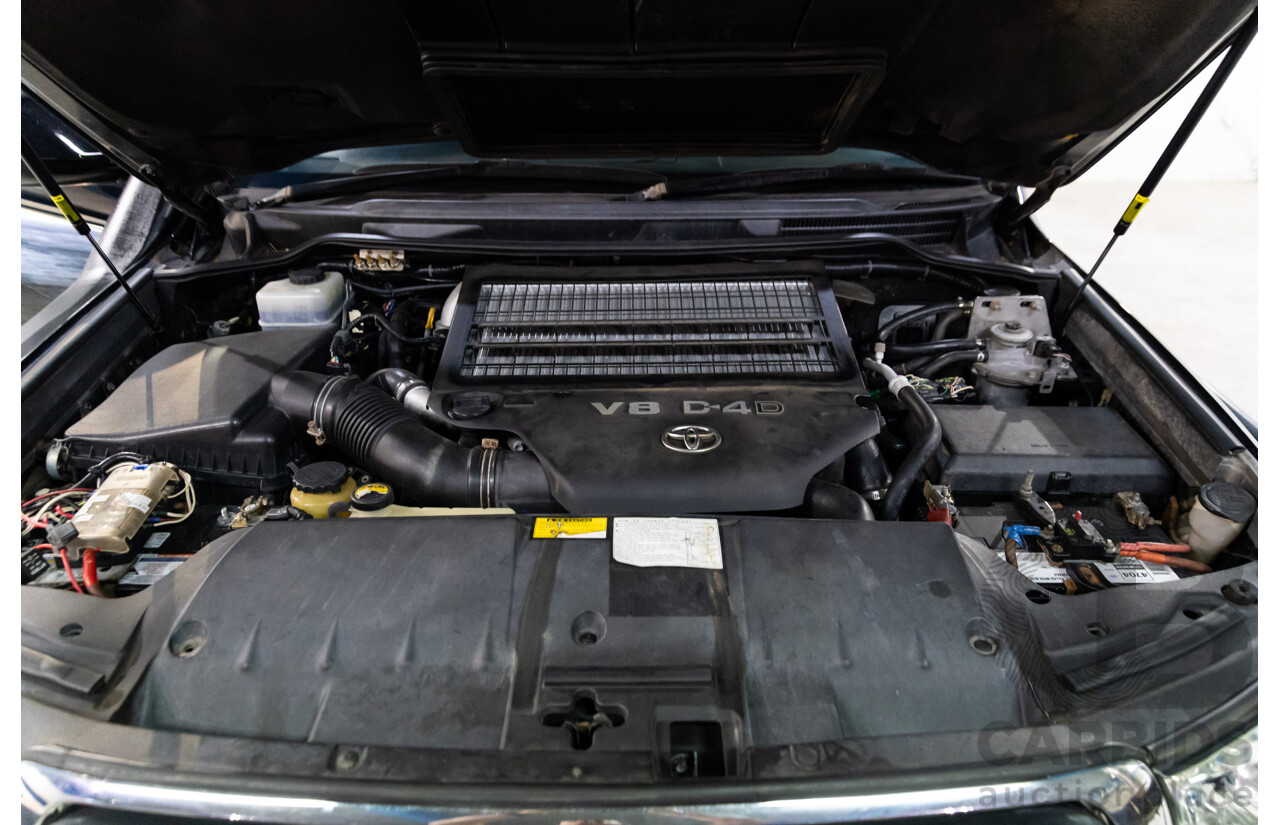 2/2008 Toyota Landcruiser GXL (4x4) VDJ200R 4d Wagon Ebony Black Turbo Diesel V8 4.5L