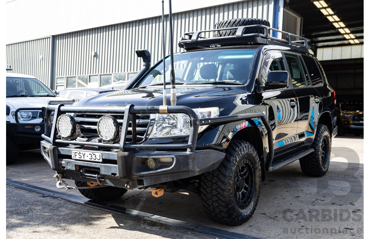 2/2008 Toyota Landcruiser GXL (4x4) VDJ200R 4d Wagon Ebony Black Turbo Diesel V8 4.5L